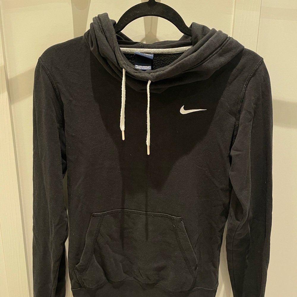 Nike Charcoal Hoodie with White Swoosh
